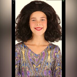 Girls curly brown hair wig New